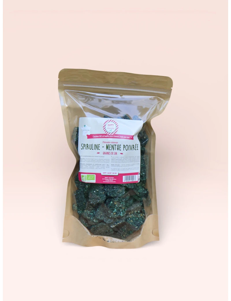 Crackers Spiruline Menthe poivrée