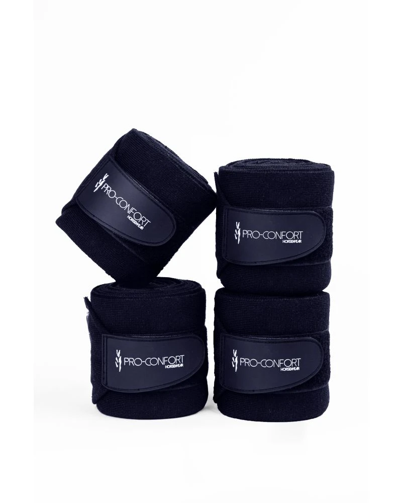 PRO CONFORT Pim Set de 4 bandes de repos - Noir (Black)