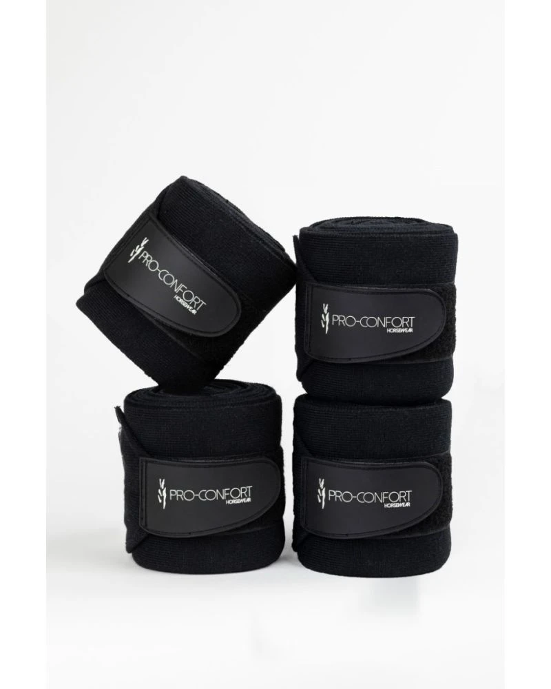PRO CONFORT Pim Set de 4 bandes de repos - Noir (Black)