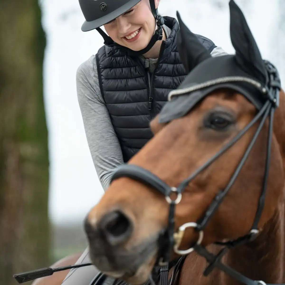 HKM Casque -Illusion- NOIR/ARGENTE XS 49-51