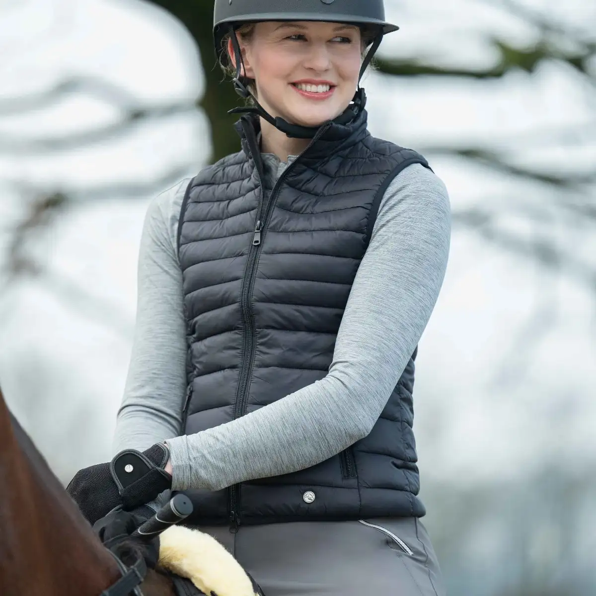 HKM Casque -Illusion- NOIR/ARGENTE XS 49-51