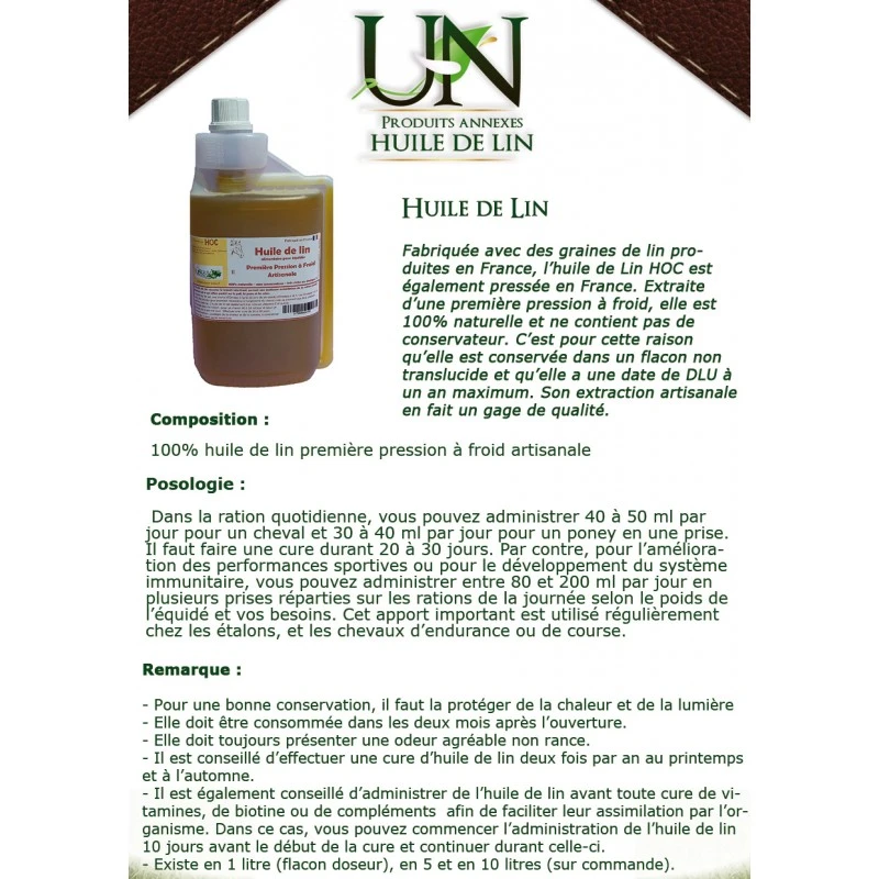 UNGULA HUILE DE LIN