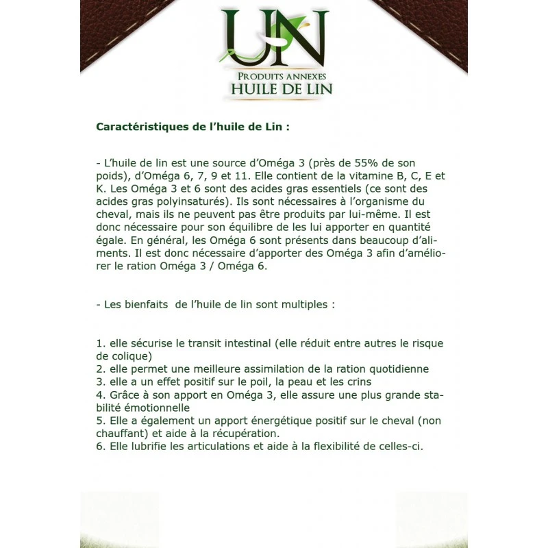 UNGULA HUILE DE LIN